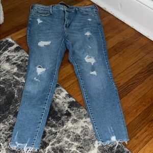 Aeropostale Light Blue Distressed Skinny Jeans